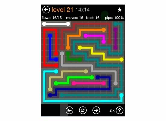 Flow Free Jumbo Pack 14x14 Level 21