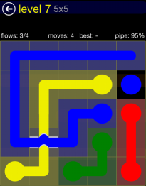 Flow Free Bridges 5x5 Level 7