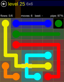 Flow Free Bridges 6x6 Level 25