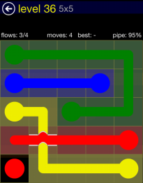 Flow Free Bridges 5x5 36