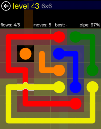 Flow Free Bridges 6x6 Level 43
