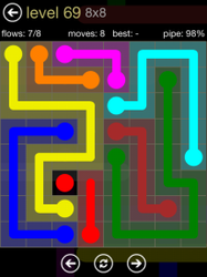 Flow Free 8x8 Mania Board Walkthrough, Cheats & Solutions image 116