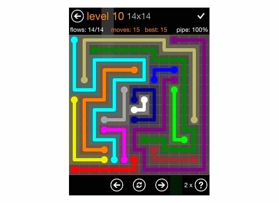 Flow Free Jumbo Pack 14x14 Level 10