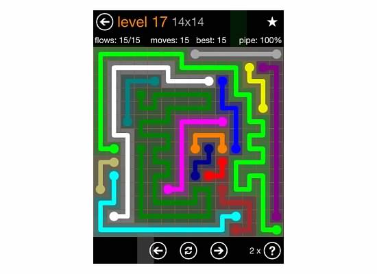 Flow Free Jumbo Pack 14x14 Level 17