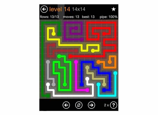 Flow Free Jumbo Pack 14x14 Level 14