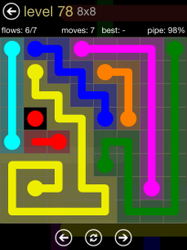 Flow Free 8x8 Mania Board Walkthrough, Cheats & Solutions image 126