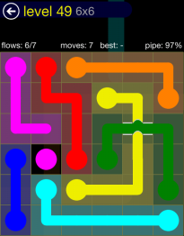Flow Free Bridges 6x6 Level 49