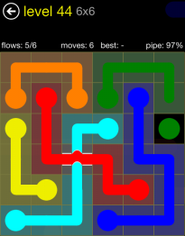 Flow Free Bridges 6x6 Level 44