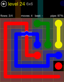 Flow Free Bridges 6x6 Level 24
