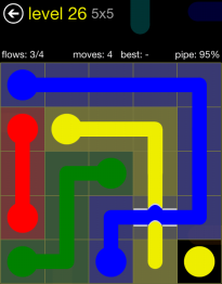 Flow Free Bridges 5x5 Level 26