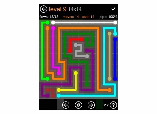 Flow Free Jumbo Pack 14x14 Level 9