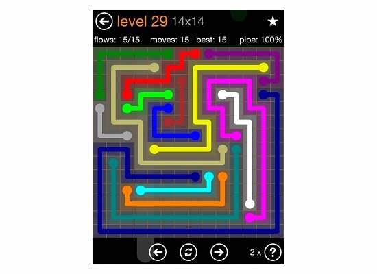 Flow Free Jumbo Pack 14x14 Level 29
