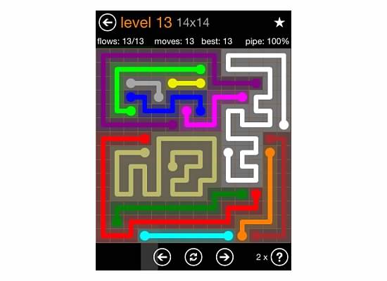 Flow Free Jumbo Pack 14x14 Level 13