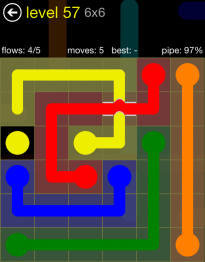 Flow Free Bridges 6x6 Level 57