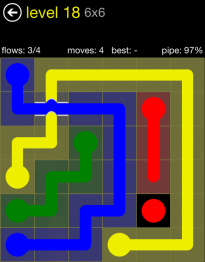 Flow Free Bridges 6x6 Level 18