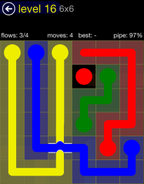 Flow Free Bridges 6x6 Level 16