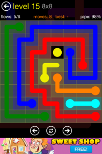 Flow Free 8x8 Level 15