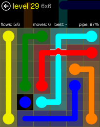 Flow Free Bridges 6x6 Level 29