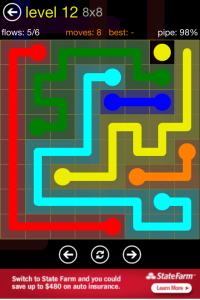 Flow Free 8x8 Level 12