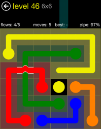 Flow Free Bridges 6x6 Level 46