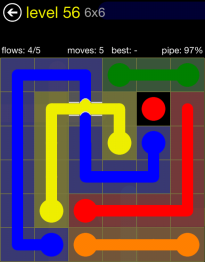 Flow Free Bridges 6x6 Level 56