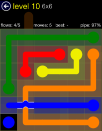 Flow Free Bridges 6x6 Level 10
