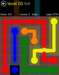 Flow Free Bridges 6x6 Level 50