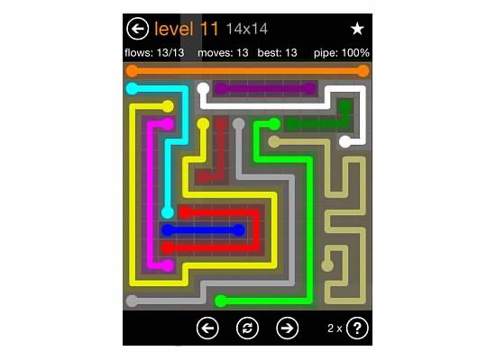 Flow Free Jumbo Pack 14x14 Level 11