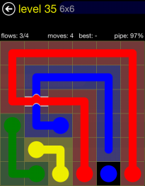 Flow Free Bridges 6x6 Level 35